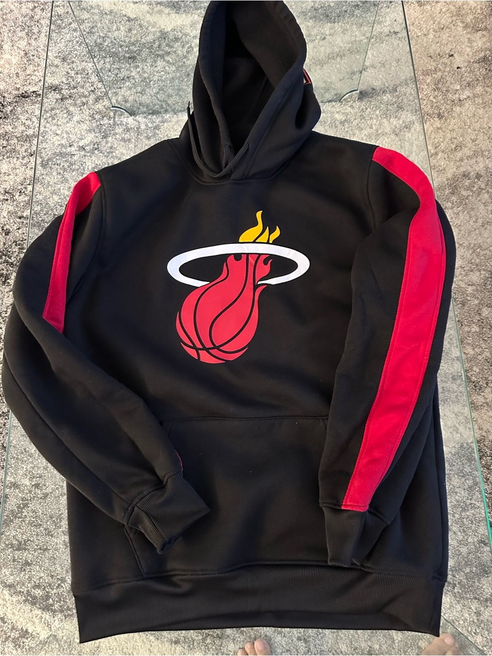 Miami Heat Black & Red Pullover Hoodie - Men